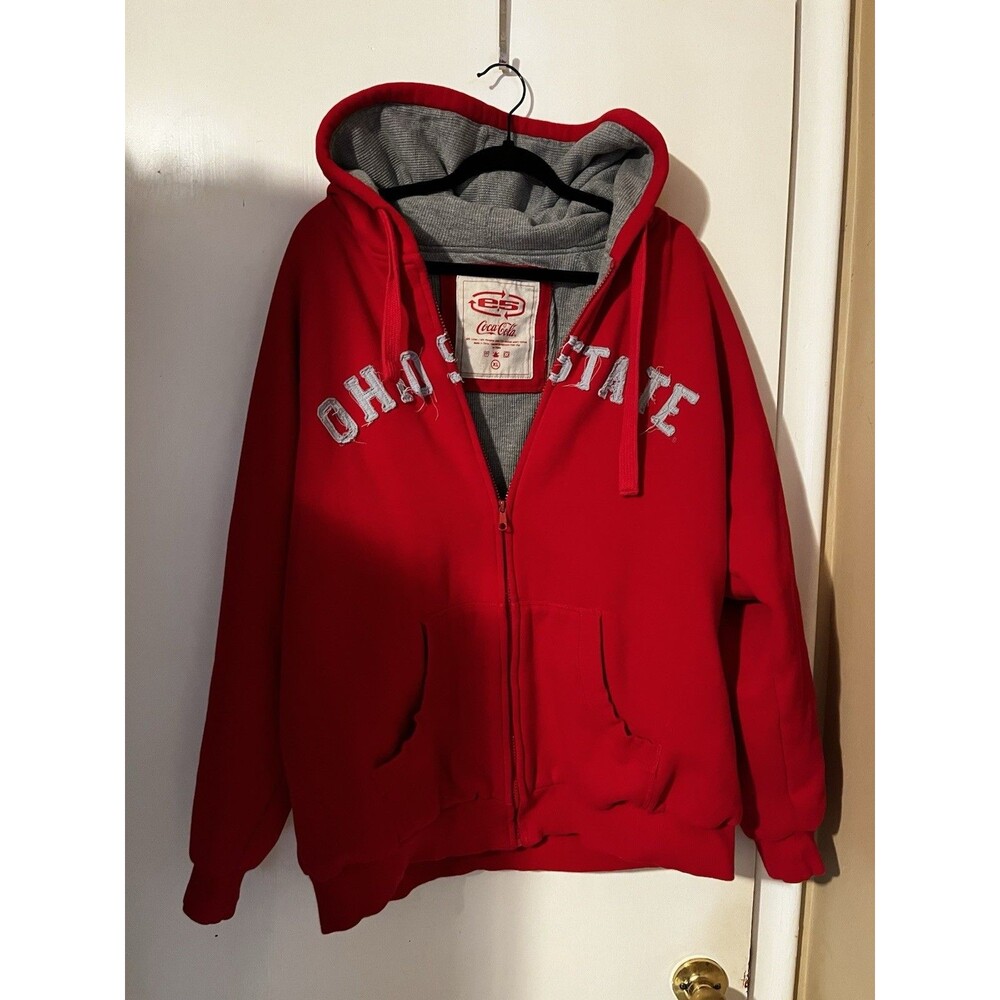 Ohio State University Vintage Style Coca-Cola Zip-Up Hoodie